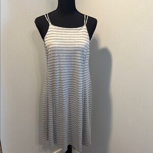 Lush Striped Dress in Black and Gray